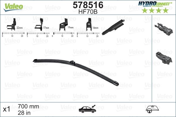 Pióro wycieraczki VALEO 578516