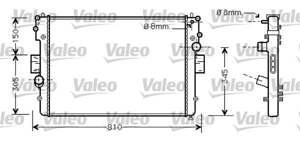 Chłodnica, układ chłodzenia silnika VALEO 734448