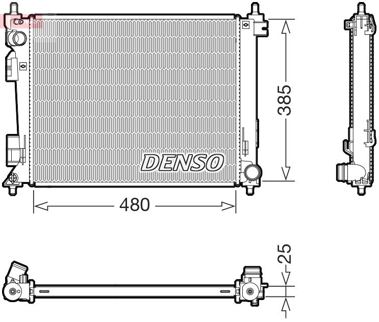 Chłodnica, układ chłodzenia silnika DENSO DRM43011