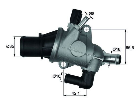 Termostat, płyn chłodzący MAHLE TI 163 88