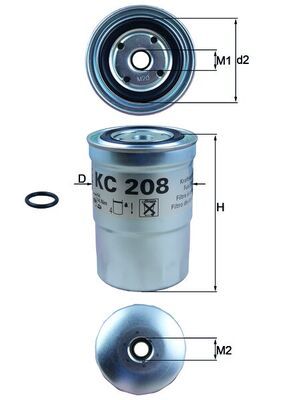 Filtr paliwa MAHLE KC208
