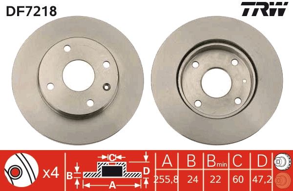Tarcza hamulcowa TRW DF7218