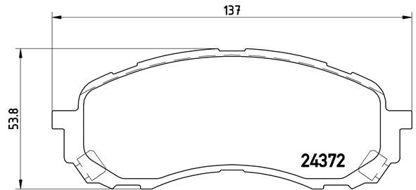Zestaw klocków hamulcowych, hamulce tarczowe BREMBO P 78 015