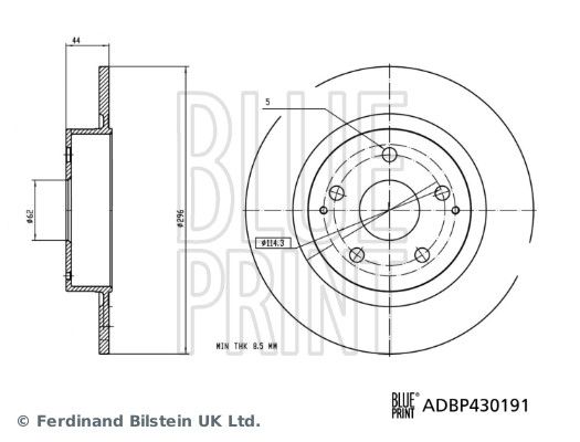 Tarcza hamulcowa BLUE PRINT ADBP430191