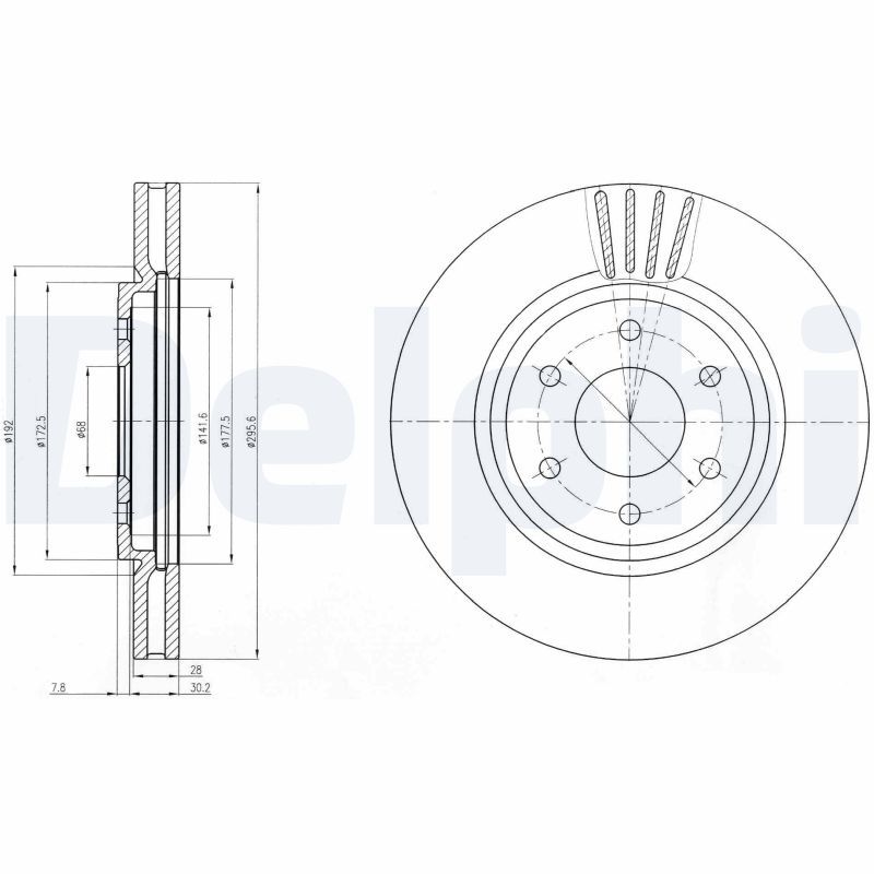 Tarcza hamulcowa DELPHI BG4205