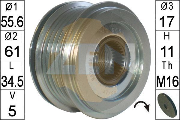 Alternator - sprzęgło jednokierunkowe ERA ZN5668