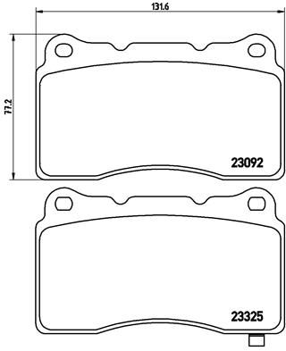 Zestaw klocków hamulcowych, hamulce tarczowe BREMBO P 54 039