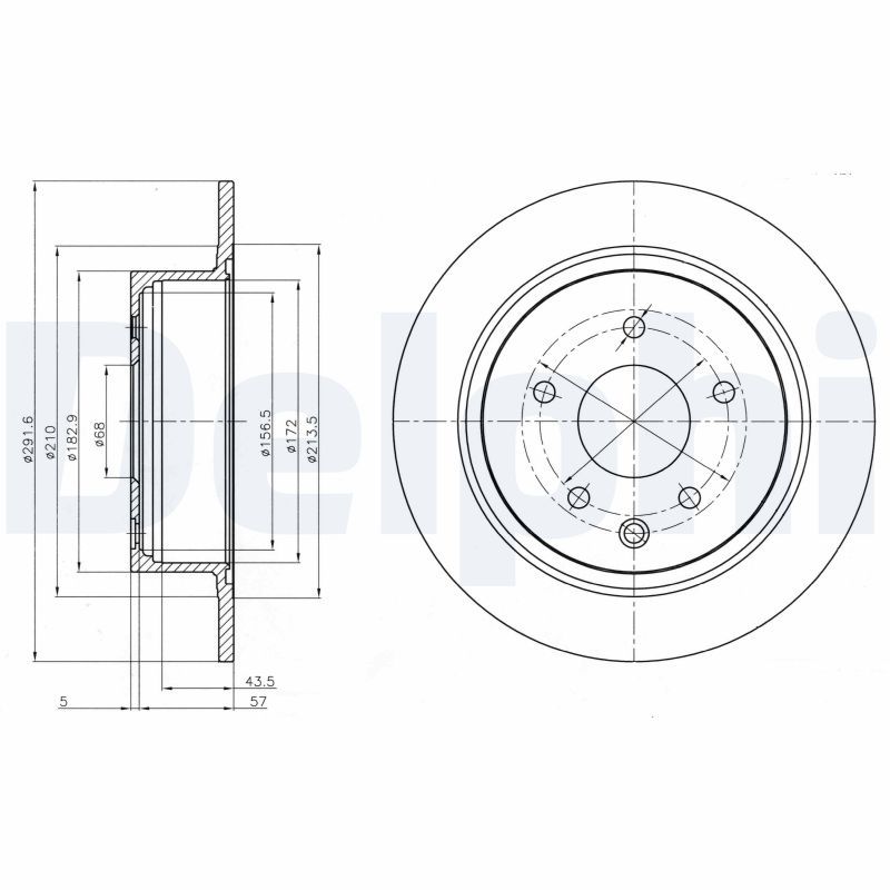 Tarcza hamulcowa DELPHI BG4108C