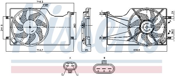Wentylator, chłodzenie silnika NISSENS 850098