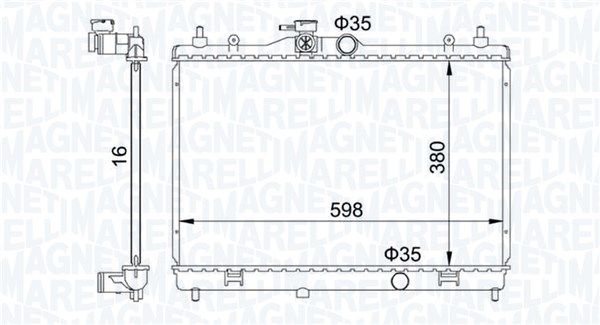 Chłodnica, układ chłodzenia silnika MAGNETI MARELLI 350213168300