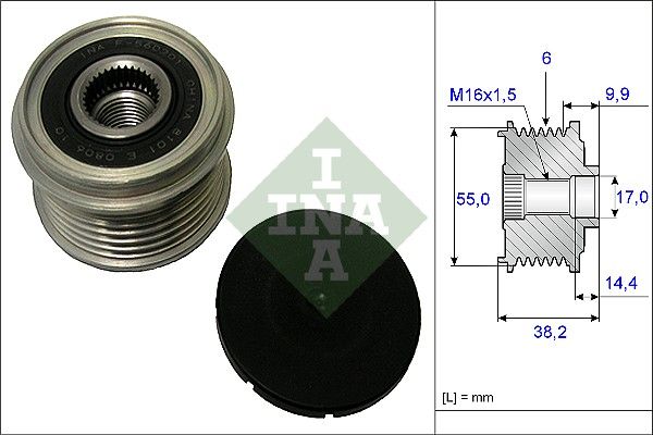 Alternator - sprzęgło jednokierunkowe INA 535021610