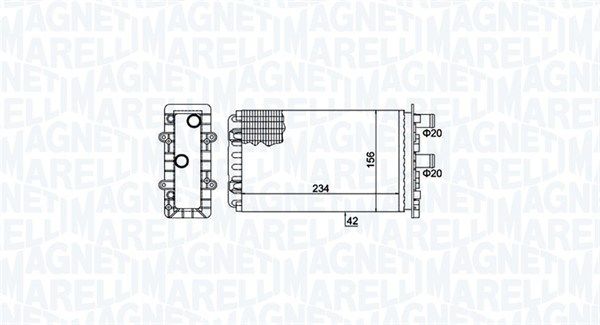 Wymiennik ciepła, ogrzewanie wnętrza MAGNETI MARELLI 350218475000
