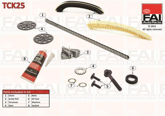 Zestaw łańcucha rozrządu FAI AutoParts TCK25