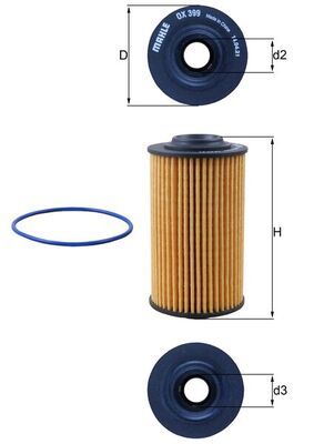 Filtr oleju MAHLE OX399D
