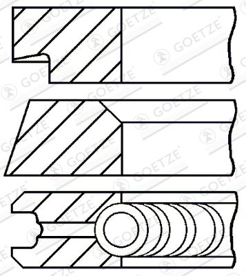 Zestaw pierścieni tłokowych Goetze Engine 08-145400-00