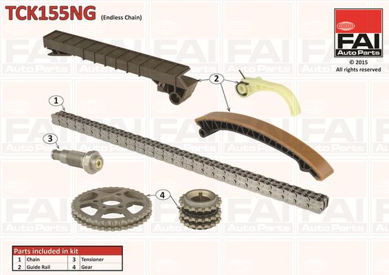 Zestaw łańcucha rozrządu FAI AutoParts tck155ng