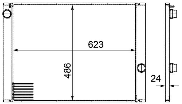 Chłodnica, układ chłodzenia silnika MAHLE cr 581 000p
