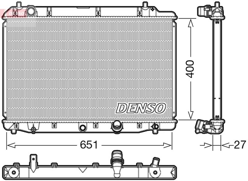 Chłodnica, układ chłodzenia silnika DENSO DRM40036