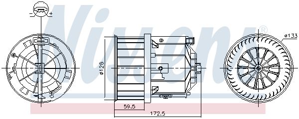 Wentylator wewnętrzny NISSENS 87632