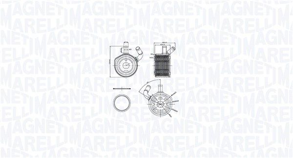 Chłodnica oleju, olej silnikowy MAGNETI MARELLI 350300002900