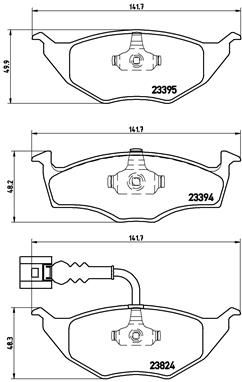 Zestaw klocków hamulcowych, hamulce tarczowe BREMBO P 85 063