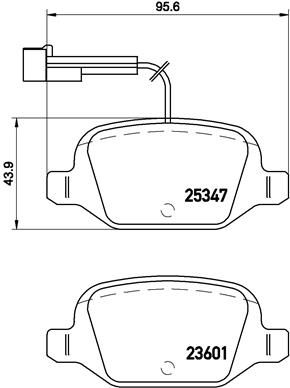 Zestaw klocków hamulcowych, hamulce tarczowe BREMBO P 23 146