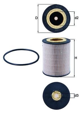 Filtr paliwa MAHLE KX267D