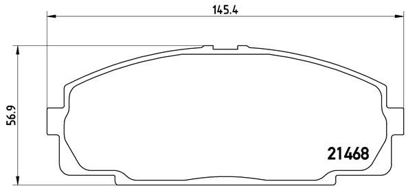 Zestaw klocków hamulcowych, hamulce tarczowe BREMBO P 83 092