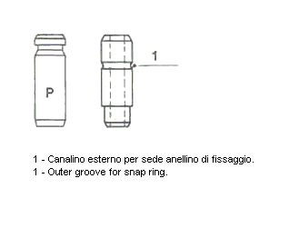 Prowadnica zaworu METELLI 01-2058