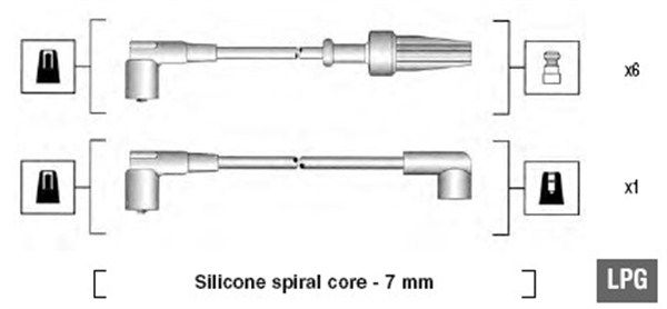 Zestaw przewodów zapłonowych MAGNETI MARELLI 941085210571