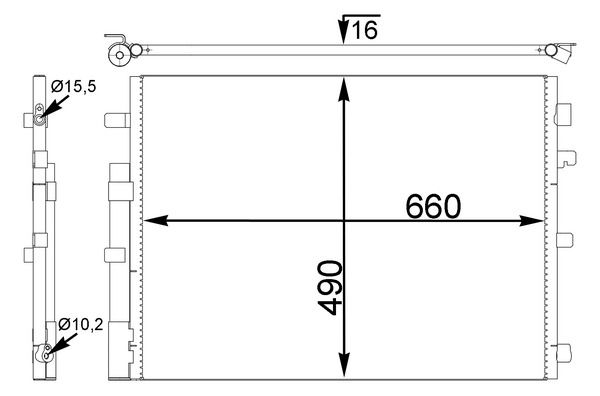 Skraplacz, klimatyzacja MAHLE ac 773 000s