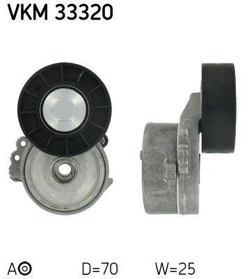 Rolka napinacza, pasek klinowy wielorowkowy SKF VKM 33320