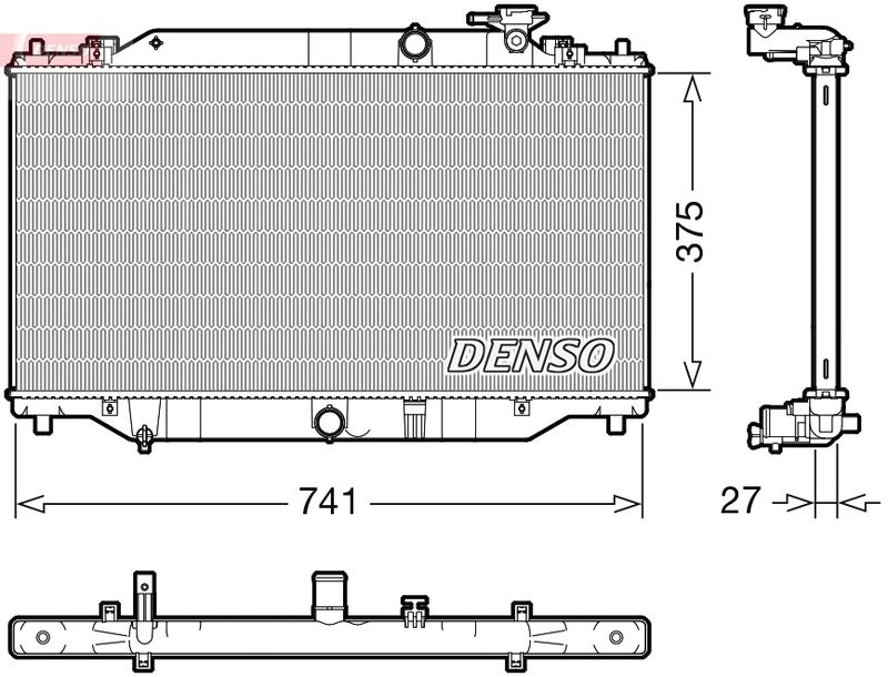 Chłodnica, układ chłodzenia silnika DENSO DRM44049