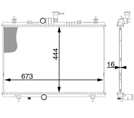 Chłodnica, układ chłodzenia silnika MAHLE cr 1606 000s