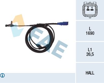 Czujnik, prędkość obrotowa koła FAE 78098