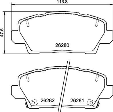 Zestaw klocków hamulcowych, hamulce tarczowe BREMBO P 30 125