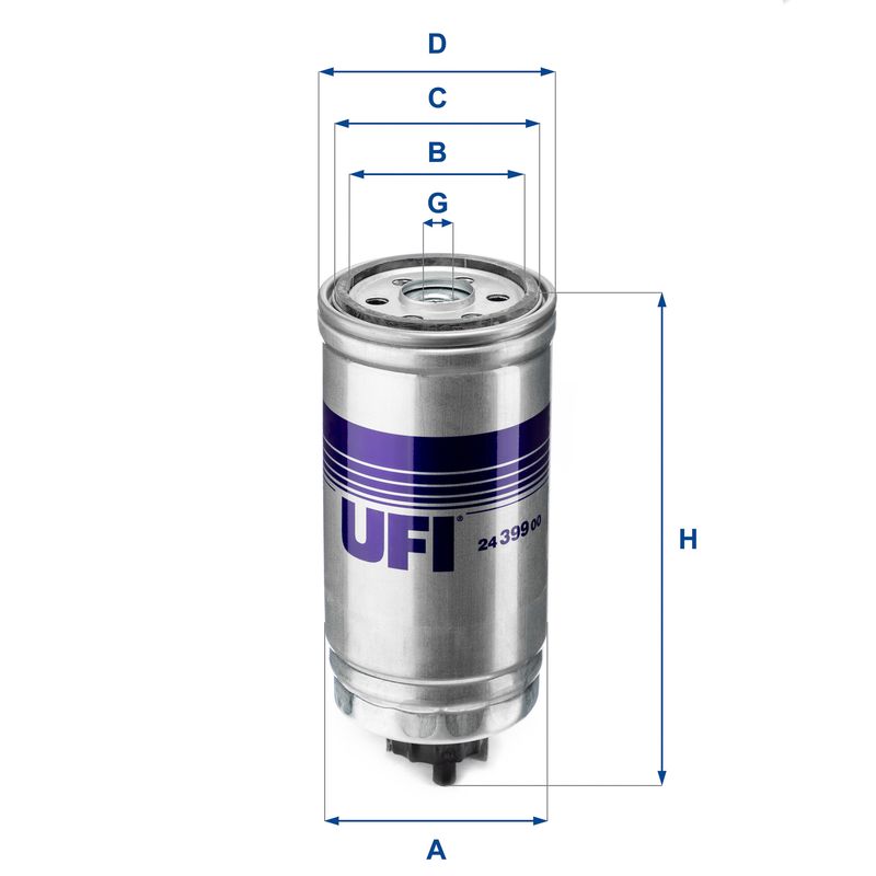 Filtr paliwa UFI 24.399.00
