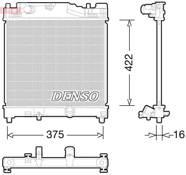 Chłodnica, układ chłodzenia silnika DENSO DRM50056