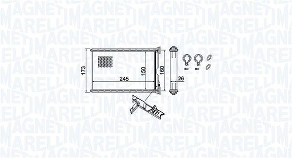 Wymiennik ciepła, ogrzewanie wnętrza MAGNETI MARELLI 350218455000