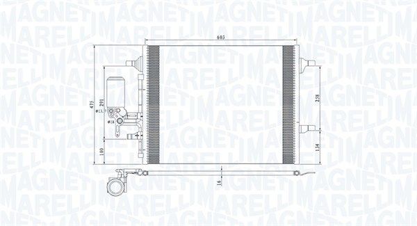 Skraplacz, klimatyzacja MAGNETI MARELLI 350203789000