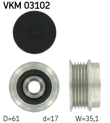 Alternator - sprzęgło jednokierunkowe SKF vkm 03102