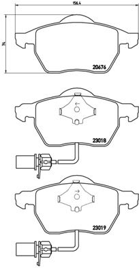 Zestaw klocków hamulcowych, hamulce tarczowe BREMBO P 85 085