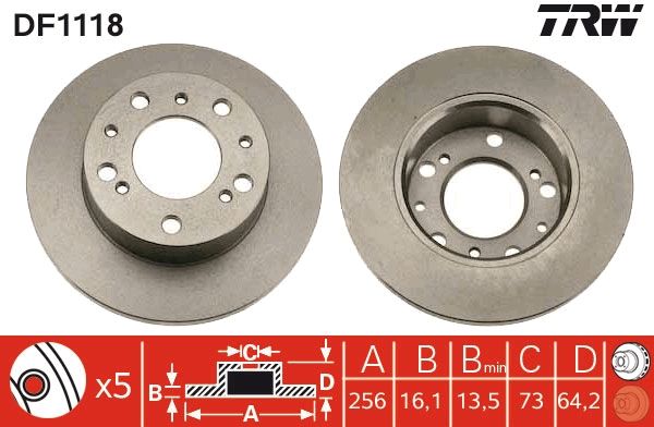 Tarcza hamulcowa TRW DF1118