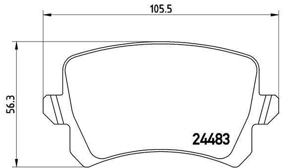 Zestaw klocków hamulcowych, hamulce tarczowe BREMBO P 85 109