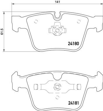 Zestaw klocków hamulcowych, hamulce tarczowe BREMBO P 50 116