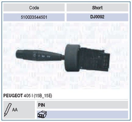 Przełącznik kolumny kierowniczej MAGNETI MARELLI 510033544501