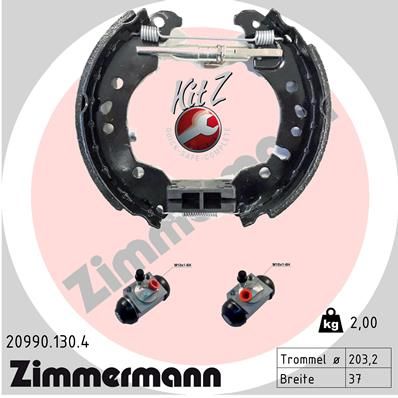Zestaw szczęk hamulcowych ZIMMERMANN 20990.130.4