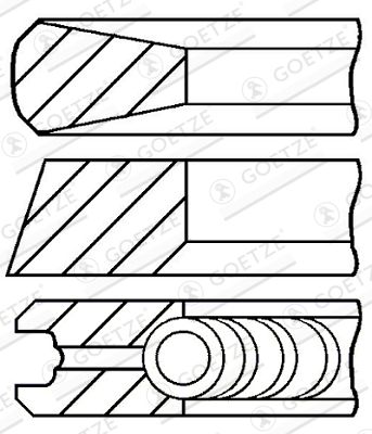 Zestaw pierścieni tłokowych Goetze Engine 08-704500-00