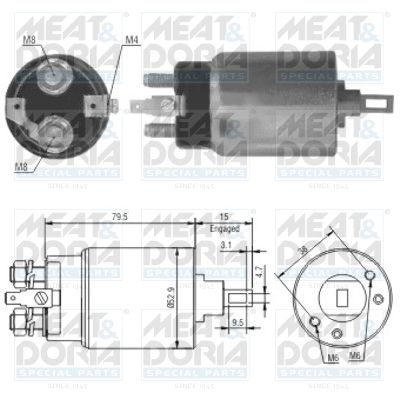 Włącznik elektromagnetyczny, rozrusznik MEAT & DORIA 46022