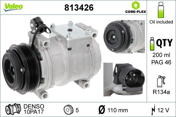Sprężarka, klimatyzacja VALEO 813426